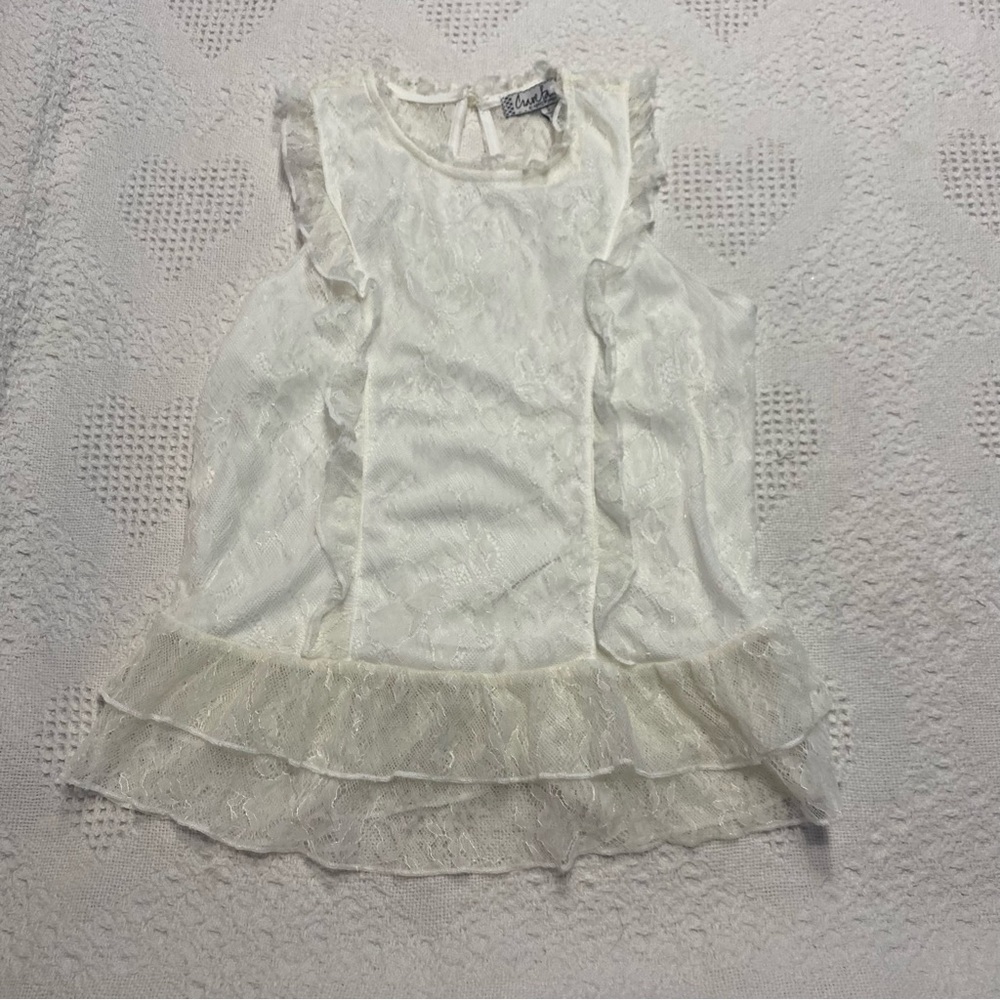 Crave Fame Cottagecore Lacey Tank Top (S)